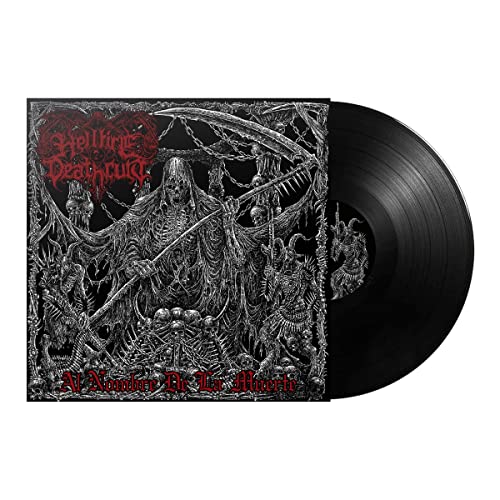 Vinyl record with dark, detailed cover art featuring a grim reaper illustration.