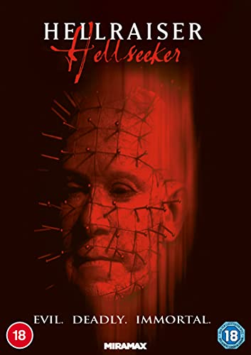 DVD cover featuring Pinhead's face covered in pins against a dark red background.