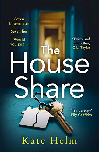 Book cover: “The House Share” with a key and broken house charm.