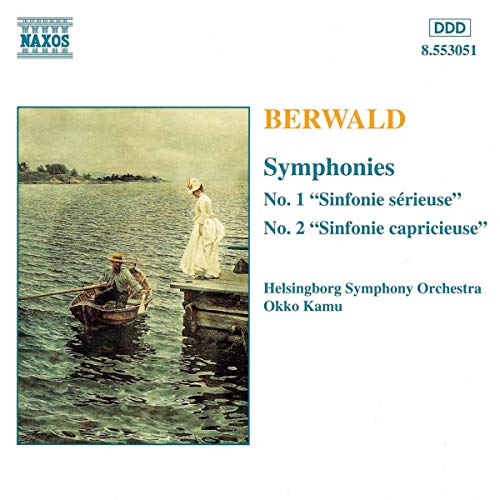 CD cover: painting of figures in a boat on water, text “Berwald Symphonies”.