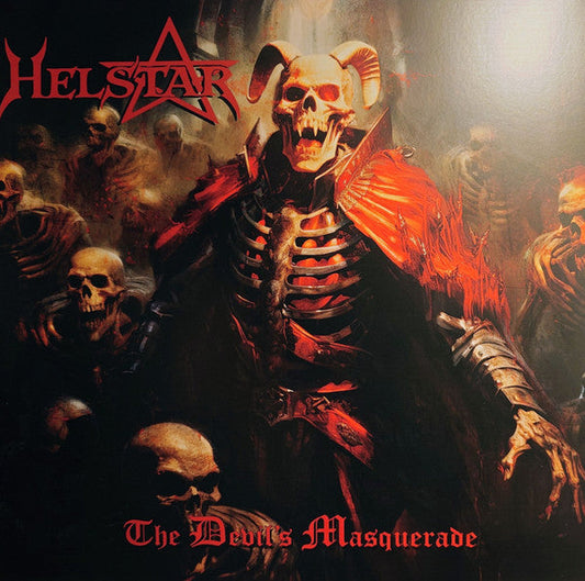 Album cover showing a horned skeleton in a red cloak surrounded by other skeletons.