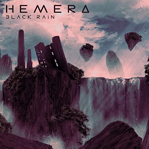 CD cover art: surreal landscape with floating islands and waterfalls.