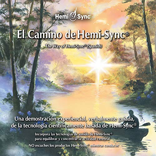 CD cover with a forest scene and glowing river, Spanish text.
