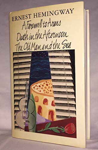 Book cover featuring Ernest Hemingway’s three novels with abstract art.