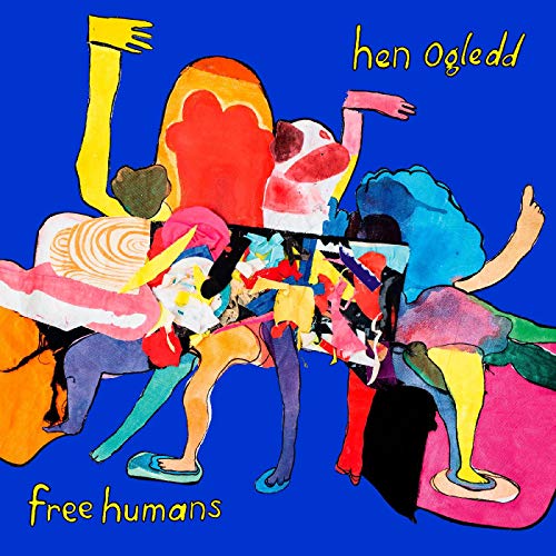 Album cover: abstract colorful figures on a bright blue background.
