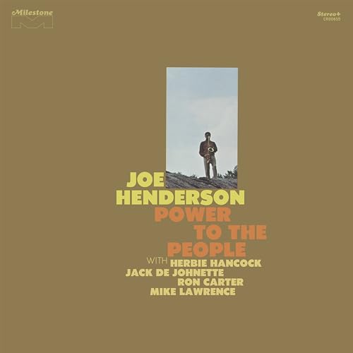 Joe Henderson’s “Power To The People” vinyl record cover with a musician portrait.