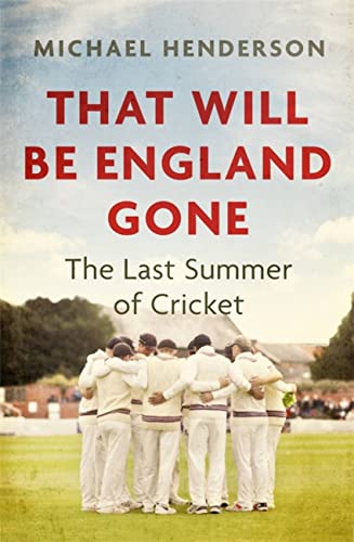 Book cover with cricketers in a huddle on a green field.