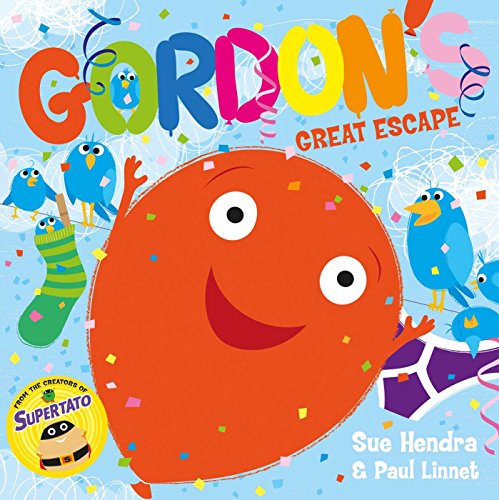 Red potato character with blue birds and colorful title text.