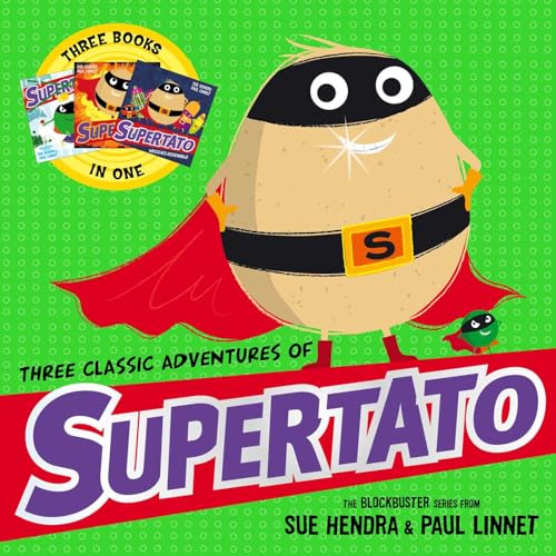 Supertato book cover featuring a potato superhero and smaller veggie characters.