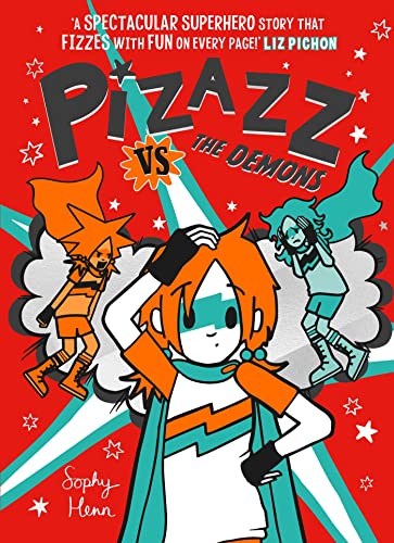 Book cover featuring a superhero girl with orange hair and a teal cape.