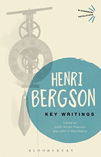 Book cover for Henri Bergson Key Writings with a mechanical clock illustration on cream.