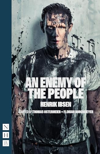 Book cover: man with smeared black paint, title “An Enemy of the People.”