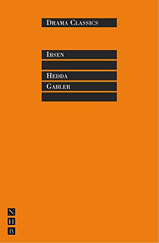 Orange book cover with black text: "Hedda Gabler" by Ibsen.