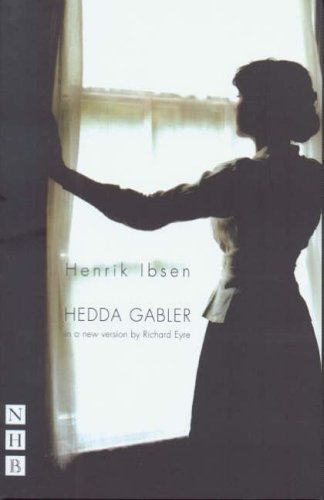 Book cover of "Hedda Gabler" showing a silhouette by a window.