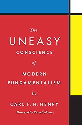 Book cover with red background and white text: "The Uneasy Conscience...