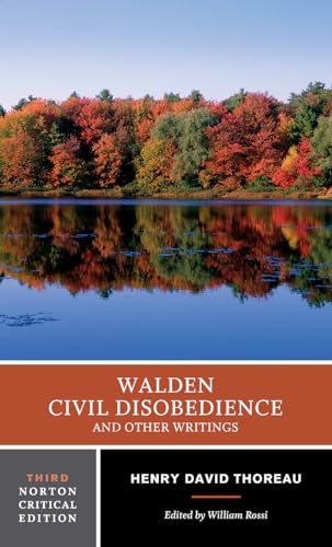 Book cover: "Walden / Civil Disobedience" with autumn forest landscape.