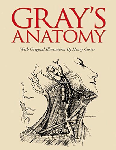 Book cover of Gray's Anatomy featuring a detailed anatomical illustration of a human neck.
