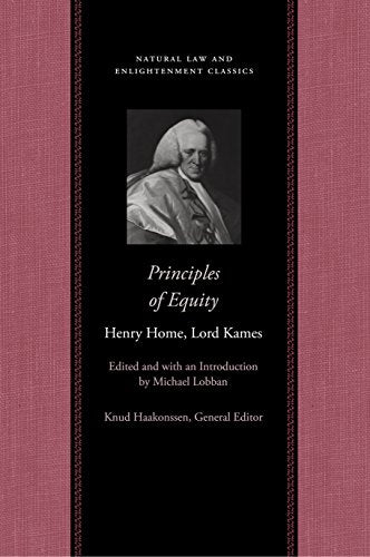 Book cover: “Principles of Equity” with portrait of Henry Home, Lord Kames.