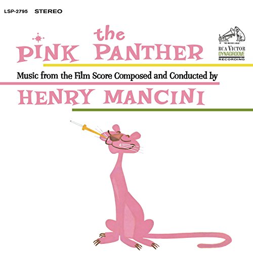 Album cover for Henry Mancini’s “The Pink Panther” featuring a pink panther.