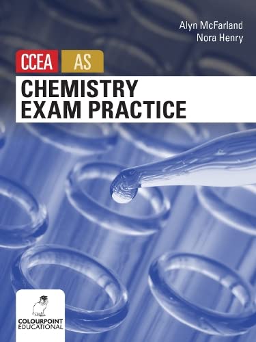 Chemistry exam practice book cover with test tubes and a pipette.