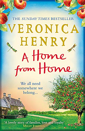 Book cover: cottage, apple tree, and red apples against a blue sky.