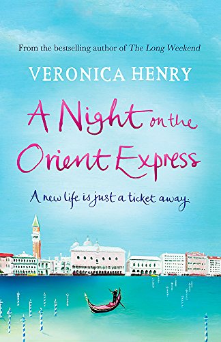 Book cover featuring a gondola in Venice with the title A Night on the Orient Express.