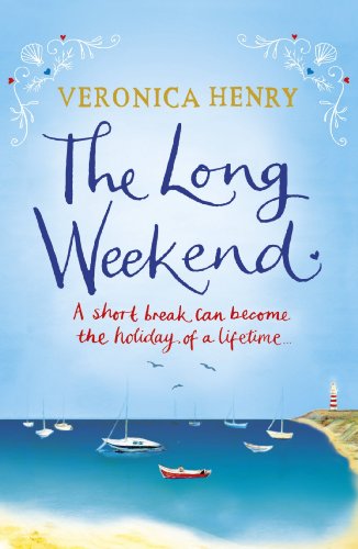 Book cover: "The Long Weekend" with a coastal scene and sailboats.