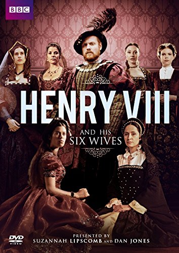 DVD cover featuring Henry VIII surrounded by his six wives in historical costumes.