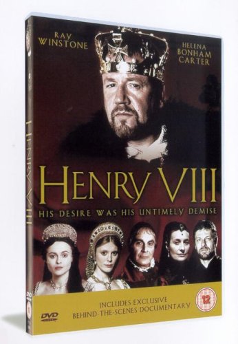 DVD cover for Henry VIII featuring Ray Winstone in a crown above the cast.