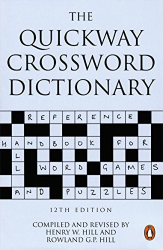 Cover of "The Quickway Crossword Dictionary" with a crossword grid.