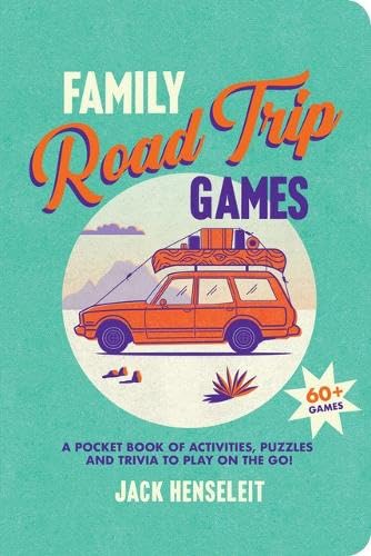 Orange cover with car illustration and title “Family Road Trip Games.”