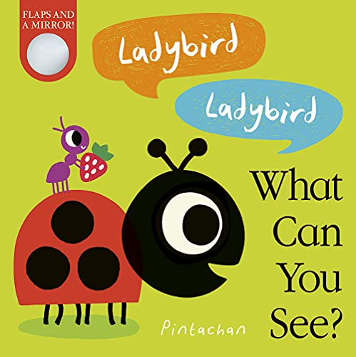 Bright children’s book cover featuring a red ladybird and a caterpillar.