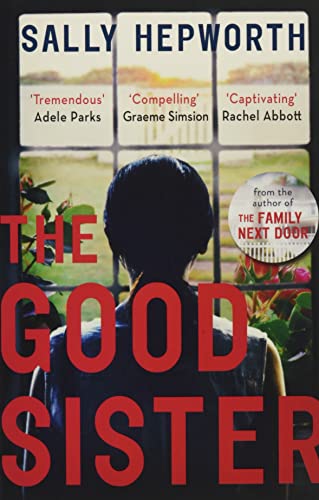 Book cover showing a person looking out a window with large red text overlay.