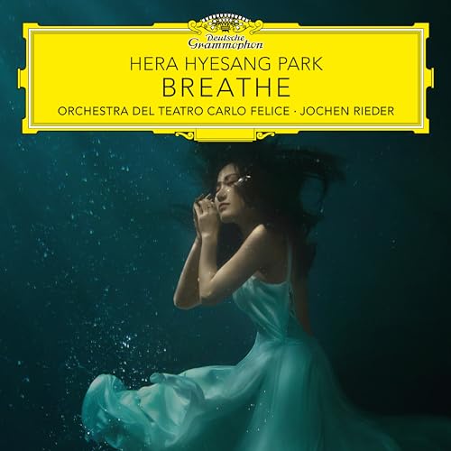 CD cover: Hera Hyesang Park underwater in a flowing blue gown.