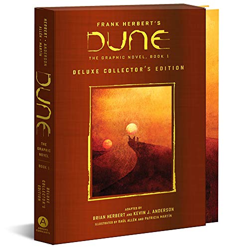Deluxe edition of "Dune: The Graphic Novel, Book 1" with desert imagery.