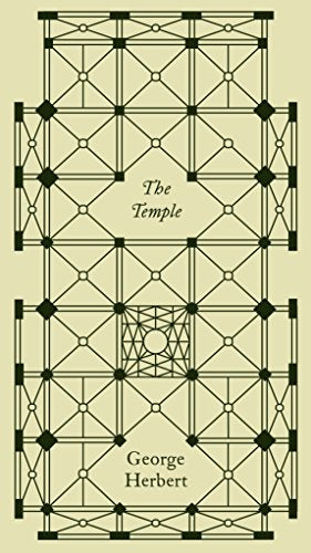 Clothbound book cover with geometric design and title "The Temple" by George Herbert.