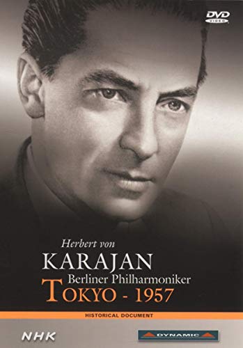 Portrait of Herbert von Karajan on DVD cover, Tokyo 1957 performance.