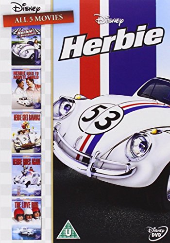 DVD cover for "Herbie" featuring the iconic white Volkswagen Beetle.