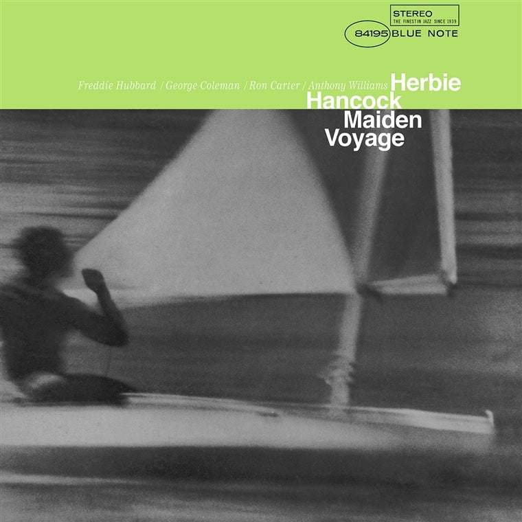 CD case for Herbie Hancock’s “Maiden Voyage” album, blue cover art.