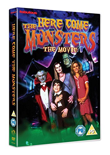 DVD cover for "Here Come The Munsters" movie featuring the cast.