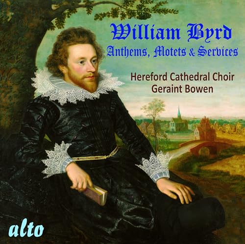 CD cover featuring a portrait of William Byrd and a landscape.