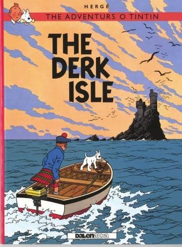 Cover of "The Derk Isle" comic, featuring Tintin in a boat.