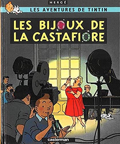 Les Bijoux de la Castafiore" book cover: opera singer onstage, audience present.