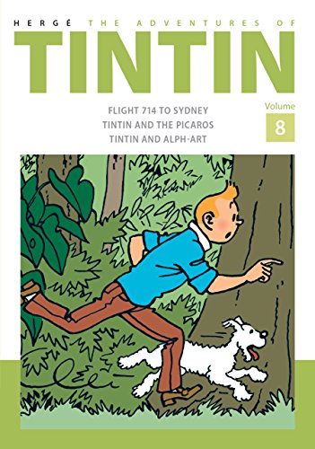 Cover of "The Adventures of Tintin Volume 8," featuring Tintin and Snowy.