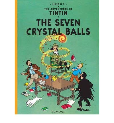 Tintin book cover: a man in a chair surrounded by swirling energy.