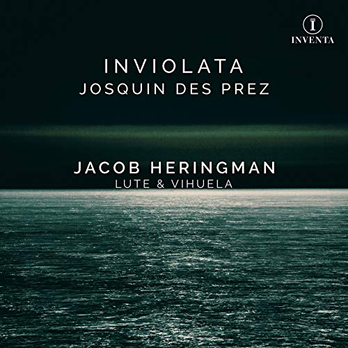 CD cover for "Inviolata" by Josquin Des Prez, with dark water imagery.