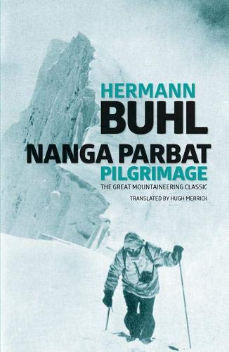 Book cover showing a mountaineer climbing a snowy peak with bold text overlay.