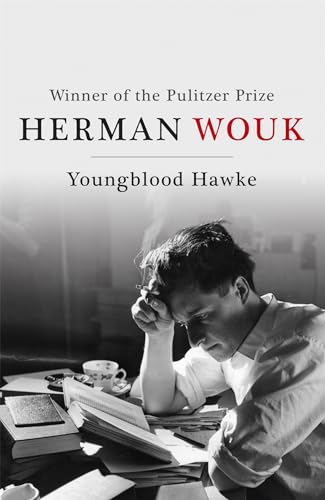 Book cover: man with papers, titled "Youngblood Hawke" by Herman Wouk.