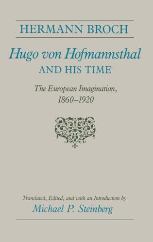 Book cover for “Hugo Von Hofmannsthal and His Time” with ornate design.