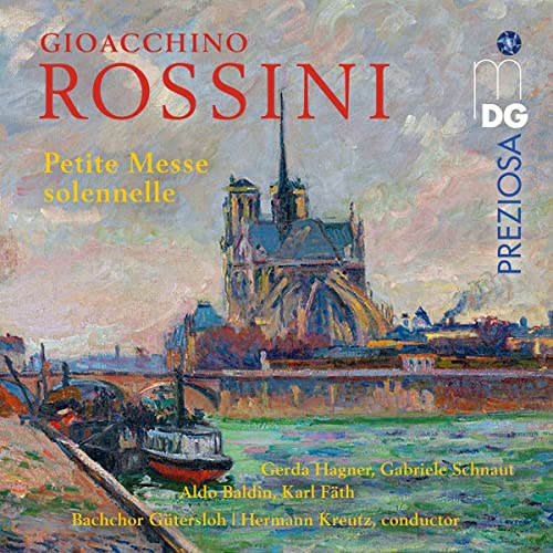 CD cover for Rossini’s Petite Messe solennelle, featuring a cathedral painting.